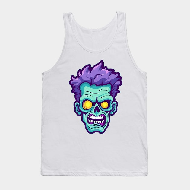 Zombie Face Tank Top by AndreKENO